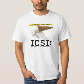 ICSI: アイスクリーム場面調査のおもしろいなティー Tシャツ
