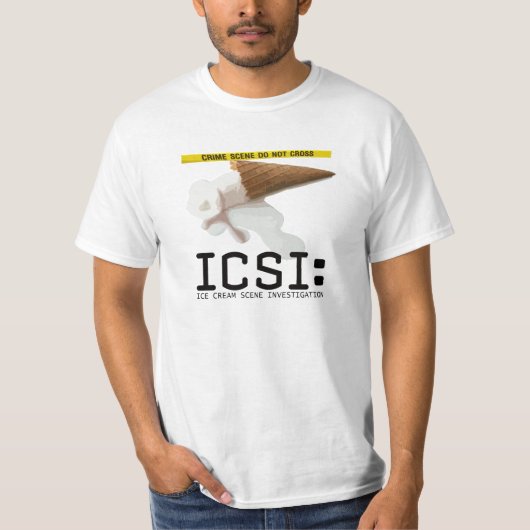 ICSI: アイスクリーム場面調査のおもしろいなティー Tシャツ (正面)
