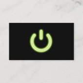 ICTのクールな緑の白熱名刺のスタンバイ 名刺 (裏面)