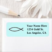 Icthus – クリスチャンの魚のシンボル ラベル (インサイチュ)