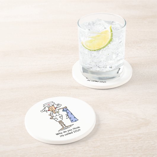 ICUおもしろいナースTシャツとギフト コースター (側面)