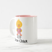 ICUのナースのひよこのマグ ツートーンマグカップ (正面左)