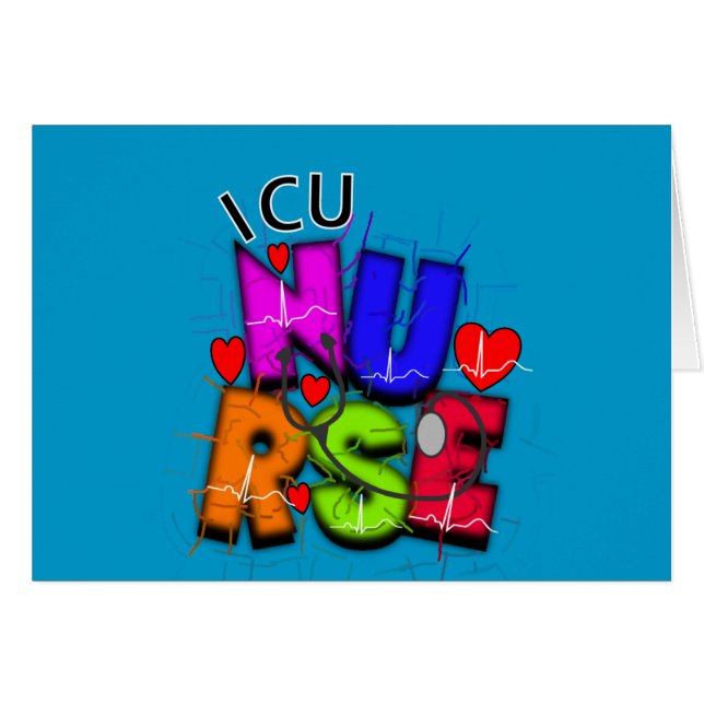 ICUのナースのギフト、アートなQRSのデザイン (正面横)