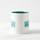 ICUのナースのギフト、QRS及びハートのデザイン ツートーンマグカップ (中央)