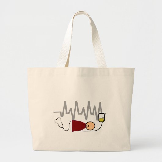 ICUのナースのトートバック ラージトートバッグ (正面)