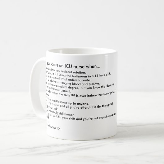 ICUのナースを時…あなたは知っています コーヒーマグカップ (正面左)