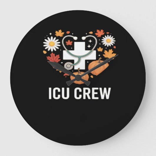 icuクルークラシックTシャツ ラージ壁時計 (正面)