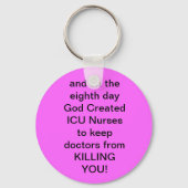 ICUナースおもしろいギフト キーホルダー (正面)