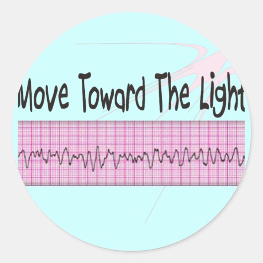 ICUナースギフト – -笑わされる V-Fib EKGストリップデザイン ラウンドシール (正面)