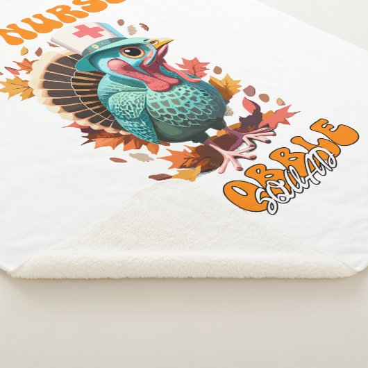 icuナースゴブブルスクワッドウィメンズICUナースサンクスギビン シェルパブランケット (3/4)