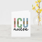 ICUナースチーターRNナース感謝ギフト カード (黄色い花)