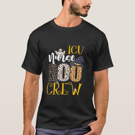 ICUナースブクルーハロウィーン仮装ブー幽霊Spi Tシャツ (正面)
