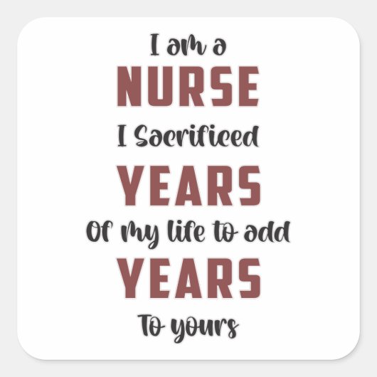 ICUナース救急医療病院 スクエアシール (正面)