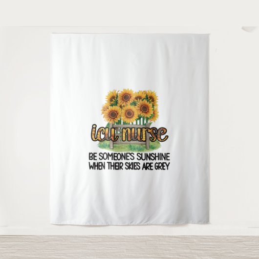 ICUナース気に集中ナースICU看護 タペストリー (正面)