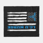 Icuナース気に集中部隊アメリカ国旗パトリオ フリースブランケット (正面(横))