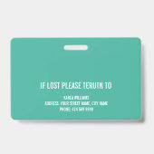 ICUナースID写真テンプレート バッジ (Back)