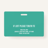 ICUナースID写真テンプレート バッジ (裏面)