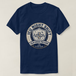 ICU夜勤看護師バッジTシャツ | 集中治療室 Tシャツ