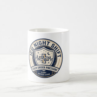 ICU夜勤看護師マグカップ|プレッシャー下でも冷静に コーヒーマグカップ
