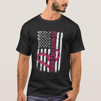 Icu登録看護師フラグ看護師卒業感謝 Tシャツ