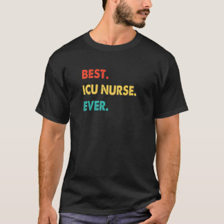 ICU看護師の仕事 レトロ ICU看護師最高 Tシャツ