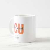 ICU看護師の名前入り コーヒーマグカップ (正面左)