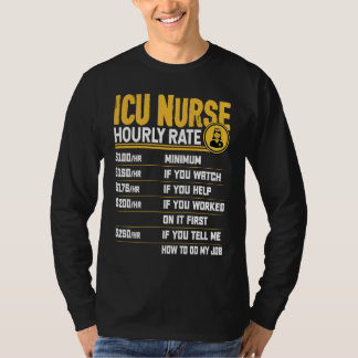 ICU看護師時給 集中治療室看護師 集中ケア Tシャツ