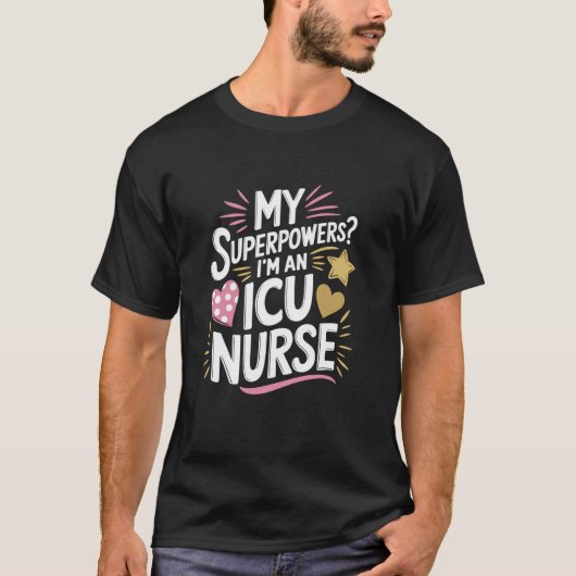 ICU看護師 集中治療室の看護師 引用 Tシャツ (正面)