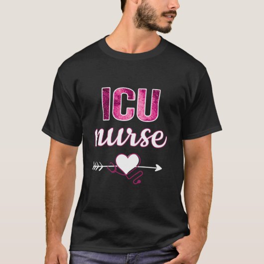 ICU看護師 集中治療室の看護師 ICUナース Tシャツ (正面)
