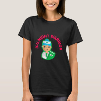 ICU看護師Tシャツ - ナイトウォーリア ICU看護師ギフト Tシャツ