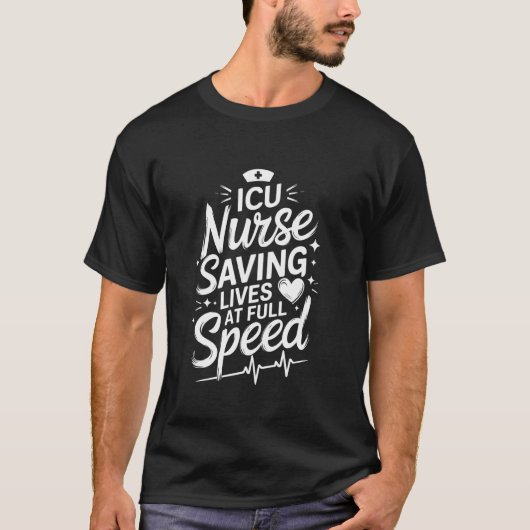 ICU集中治療室の看護師 引用 Tシャツ (正面)