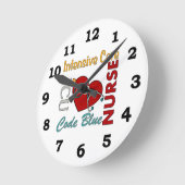 ICU -ナース ラウンド壁時計 (傾斜)