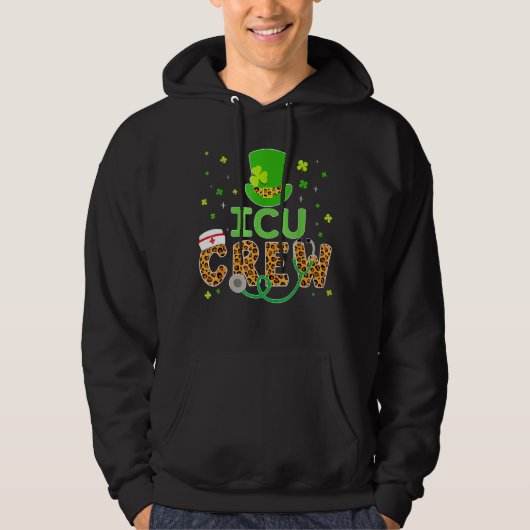 Icu Crew Nurselife聴診器の介護St patricks パーカ (正面)