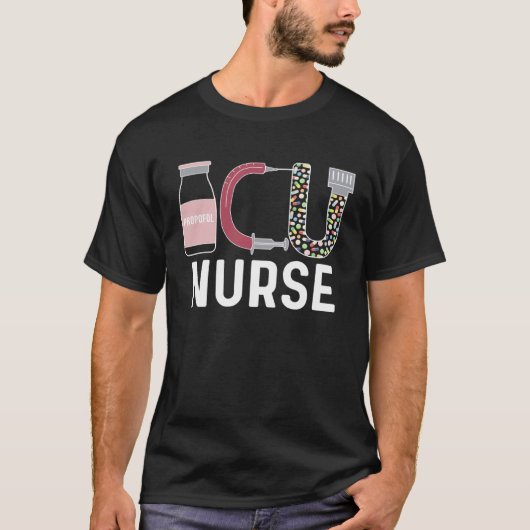 ICU Nurse Cute Intensive Care Unit Nurse ICU Nursi Tシャツ (正面)