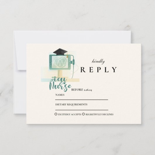 ICU Nurse Graduation Party 出欠カード (正面)