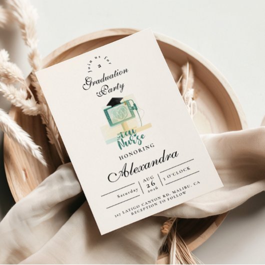 ICU Nurse Graduation Party 招待状