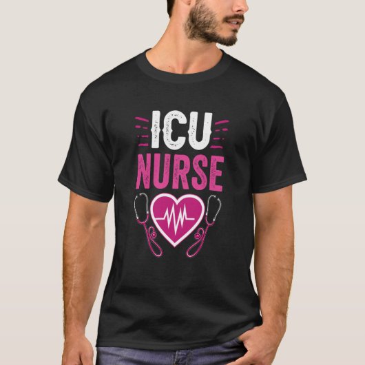 Icu Nurse Hospital Ice Intensive Care Nursing Tシャツ (正面)