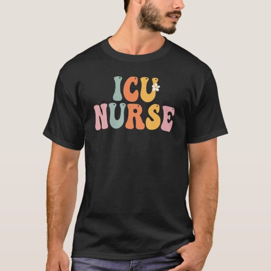 ICU Nurse Week Groovy Appreciation Day For Women F Tシャツ (正面)