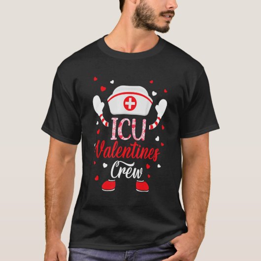 ICU Valentines Day Shirt Nurse Crew Family Group N Tシャツ (正面)