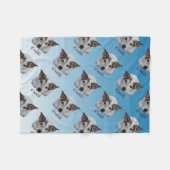 iCuddleのジャックかわいいラッセル犬 フリースブランケット (正面(横))