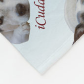 iCuddleのジャックかわいいラッセル犬 フリースブランケット (角)
