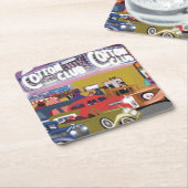 iCultureUp - Roaring 20sヴィンテージ紙コースター スクエアペーパーコースター (アングル)