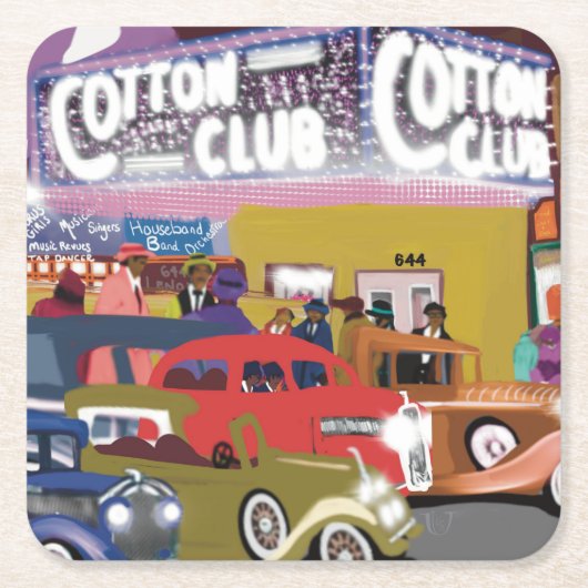 iCultureUp - Roaring 20sヴィンテージ紙コースター スクエアペーパーコースター (正面)