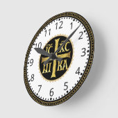 ICXCナンバーズイエズオーソドックス ラウンド壁時計 (傾斜)