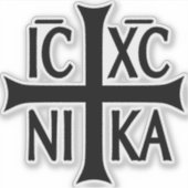 ICXC NIKA キリスト 正教会 ステッカー シール (正面)