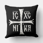 ICXCNIKA 十字架 オルソドックス 信仰 キリスト教 シンボル クッション (裏面)
