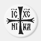 ICXCNIKA 十字架 オルソドックス 信仰 キリスト教 シンボル マグネット (正面)