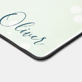 Icy 淡い色の Green Ethereal《写真》ぼけ味銀河系とティール(緑がかった色)名 デスクマット (コーナー)