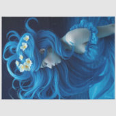 Icy Blue Elegance Decoupage Paper v1 薄葉紙 (正面)