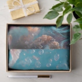 Icy Blue Elegant Mermaid Decoupage Paper v4 薄葉紙 (ギフト)